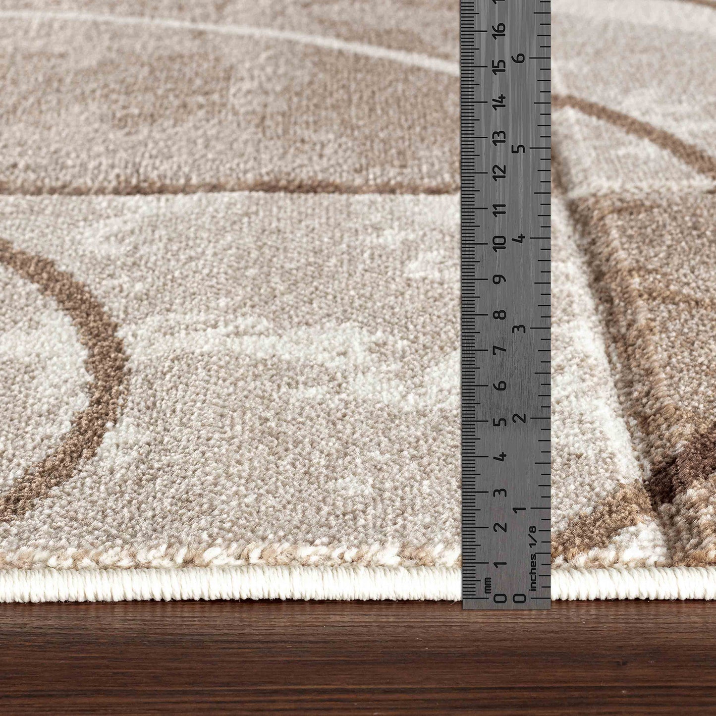 CLEMENTINE Tapis Scandinave - Tapis Moderne, Salon, Chambre - Tapis Contemporain, Poils Courts, Doux, Entretien Facile - Brun, Beige