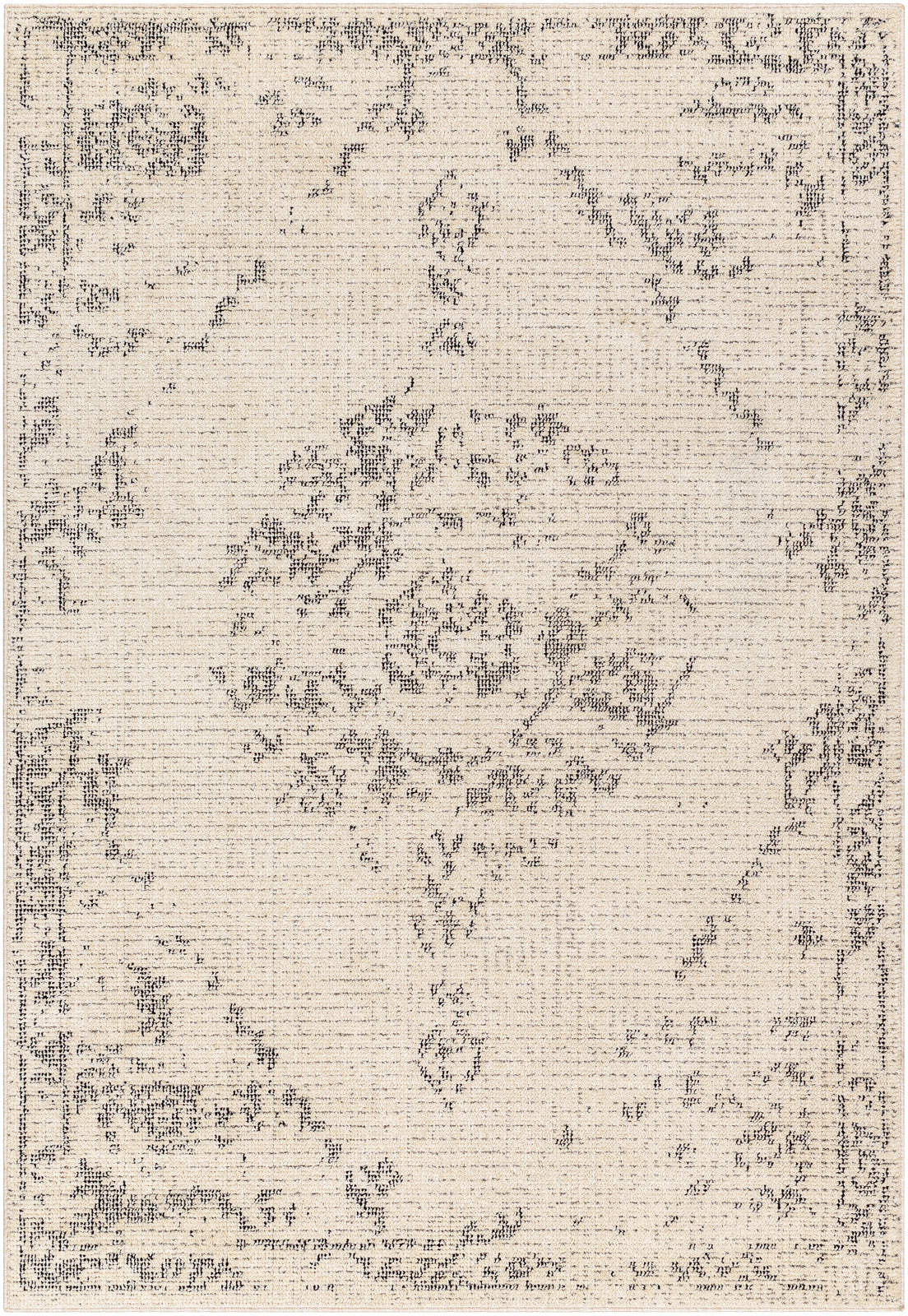 HERITAGECREEK Tapis Vintage - Tapis Persan, Couloir, Salon, Chambre - Tapis Traditionnel Oriental, Poils Courts, Doux - Ivoire, Gris