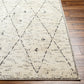 HUNTERSHOLLOW Tapis Berbère - Tapis Traditionnel, Couloir, Salon, Chambre - Tapis Ethnique à Poils Courts, Doux, Durable - Ivoire, Gris