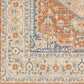 EDMOND Maschinewaschbarer Teppich I Wohnzimmer, Esszimmer, Küche I Vintage Orientalischer Traditioneller Boho Teppich I Orange, Gelb