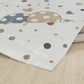 TRAE Tapis Enfant Lavable en Machine - Tapis Chambre, Garçon, Fille, Bébé, Salle de Jeu, Poils Doux, Résistant - Multicolore, Beige