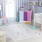 ELYCE Tapis Enfant Lavable en Machine - Tapis Chambre, Garçon, Fille, Bébé, Salle de Jeu, Poils Doux, Résistant - Multicolore, Beige