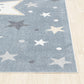 SHAMIA Tapis Enfant Lavable en Machine - Tapis Chambre, Garçon, Fille, Bébé, Salle de Jeu, Poils Doux, Entretien Facile - Bleu, Beige