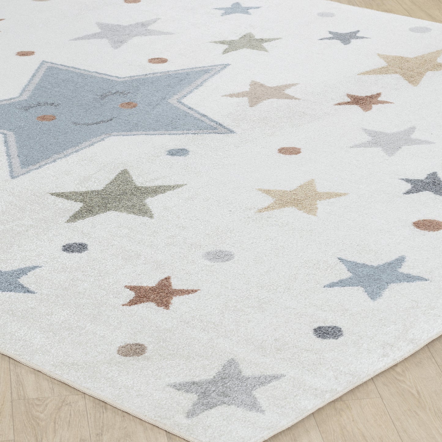 SHAMIA Tapis Enfant Lavable en Machine - Tapis Chambre, Garçon, Fille, Bébé, Salle de Jeu, Poils Doux, Résistant - Multicolore, Bleu