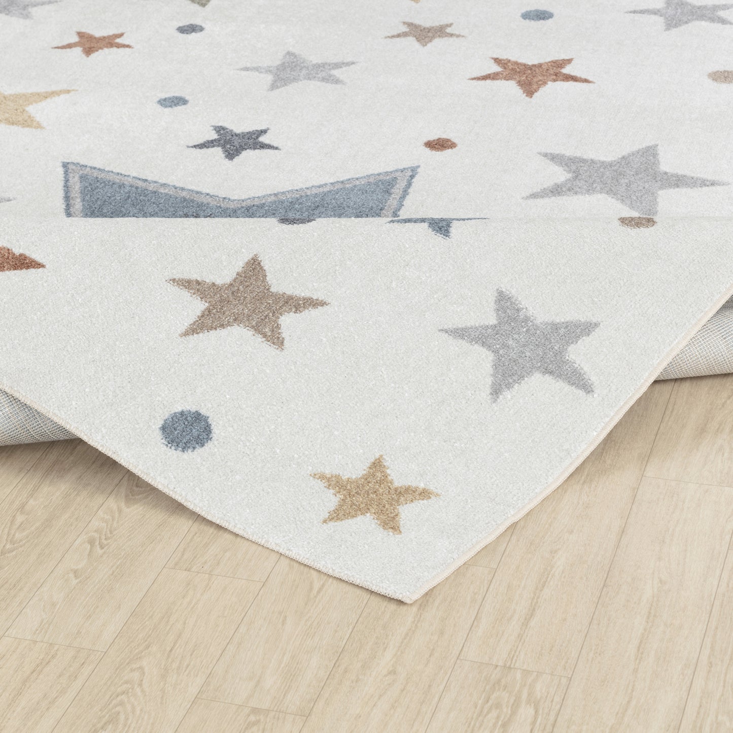 SHAMIA Tapis Enfant Lavable en Machine - Tapis Chambre, Garçon, Fille, Bébé, Salle de Jeu, Poils Doux, Résistant - Multicolore, Bleu