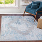 CHARMANE Tapis Vintage - Tapis Persan, Salon, Chambre - Tapis Traditionnel Oriental, Poils Courts, Doux, Durable - Ivoire, Bleu, Gris