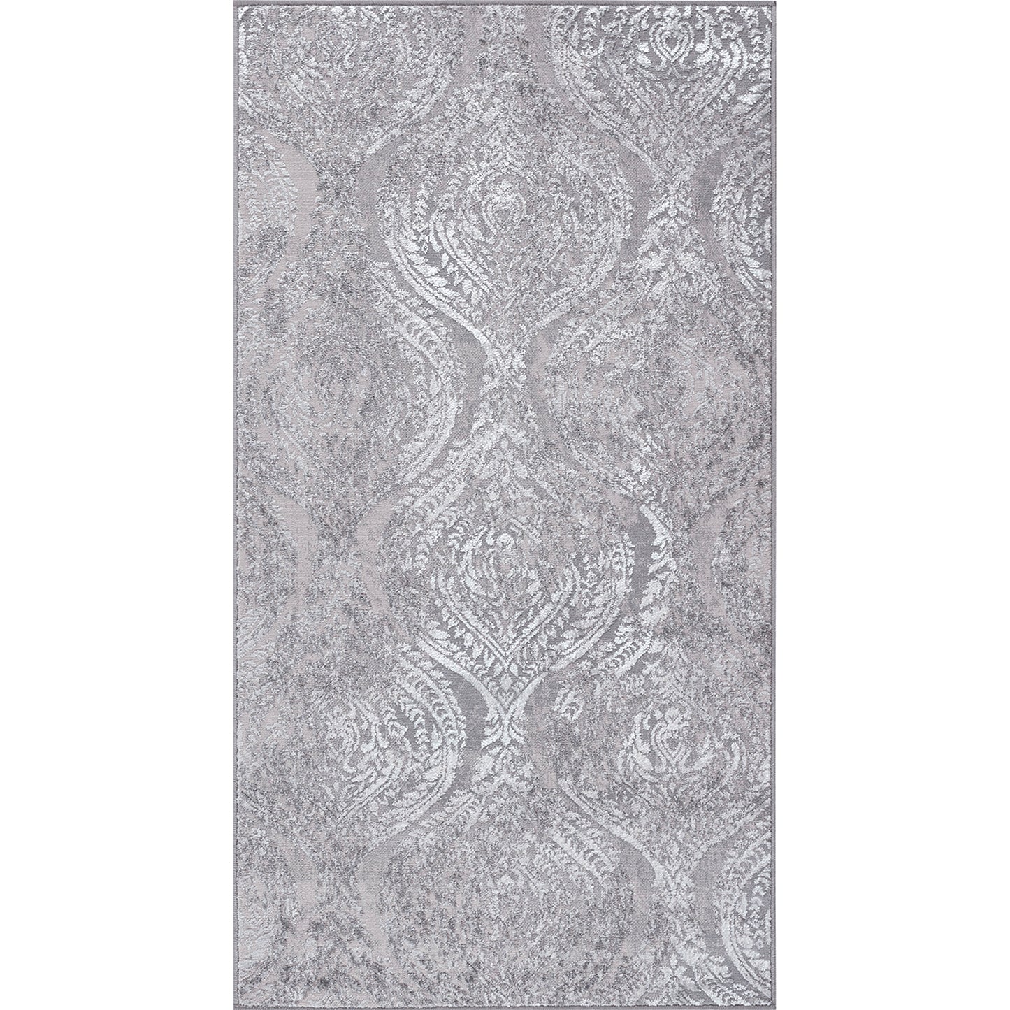 LISSETE Tapis Vintage - Tapis Persan, Salon, Chambre - Tapis Traditionnel Oriental, Poils Courts, Doux, Entretien Facile - Blanc, Gris