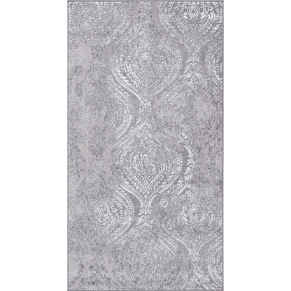 LISSETE Tapis Vintage - Tapis Persan, Salon, Chambre - Tapis Traditionnel Oriental, Poils Courts, Doux, Entretien Facile - Blanc, Gris