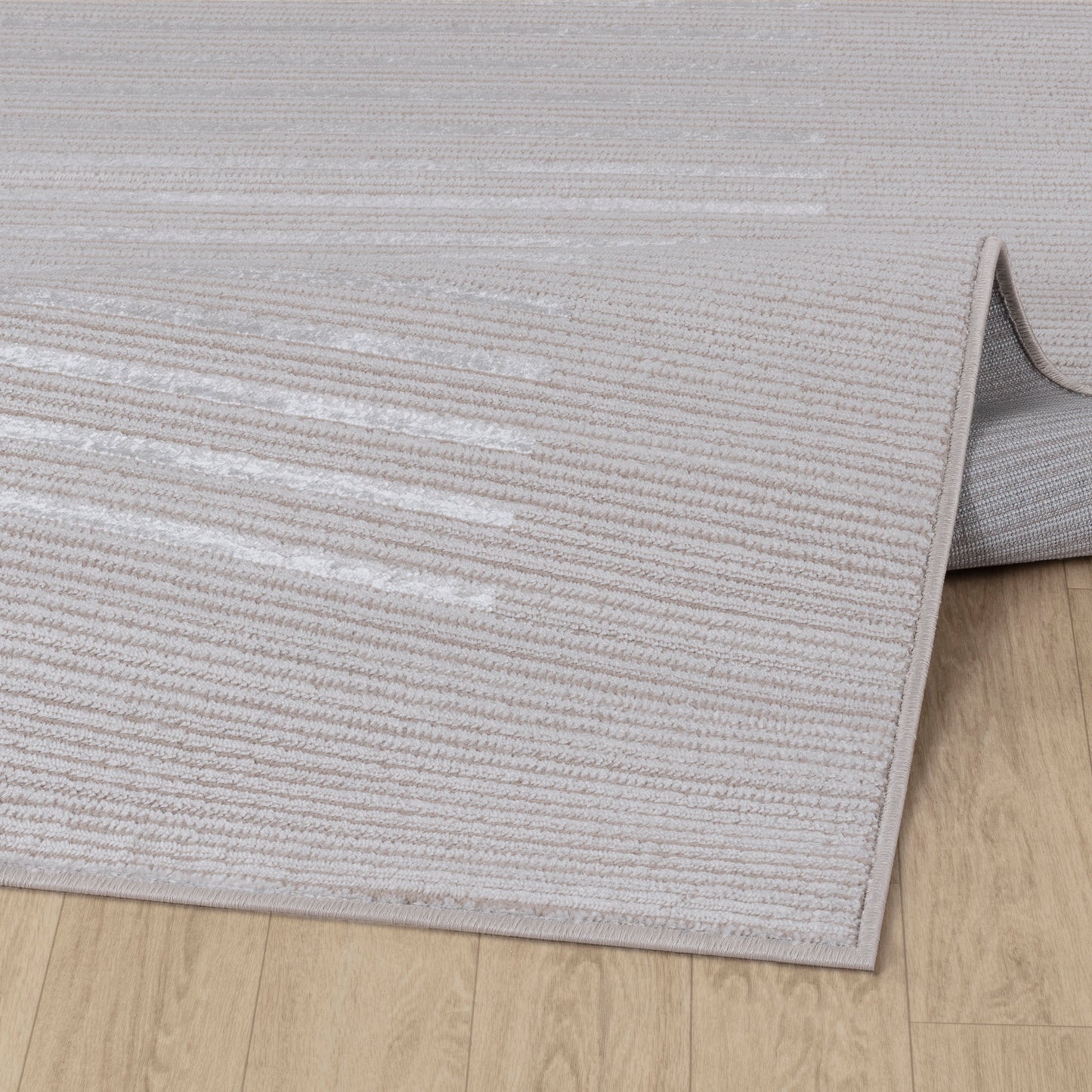 AIYANA Tapis Scandinave - Tapis Moderne, Salon, Chambre - Tapis Contemporain, Poils Courts, Doux, Entretien Facile - Beige, Blanc