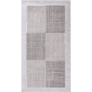 TYNISHA Tapis Scandinave - Tapis Moderne, Salon, Chambre, Salle à Manger - Tapis Contemporain Bohème, Poils Courts, Doux - Beige, Blanc