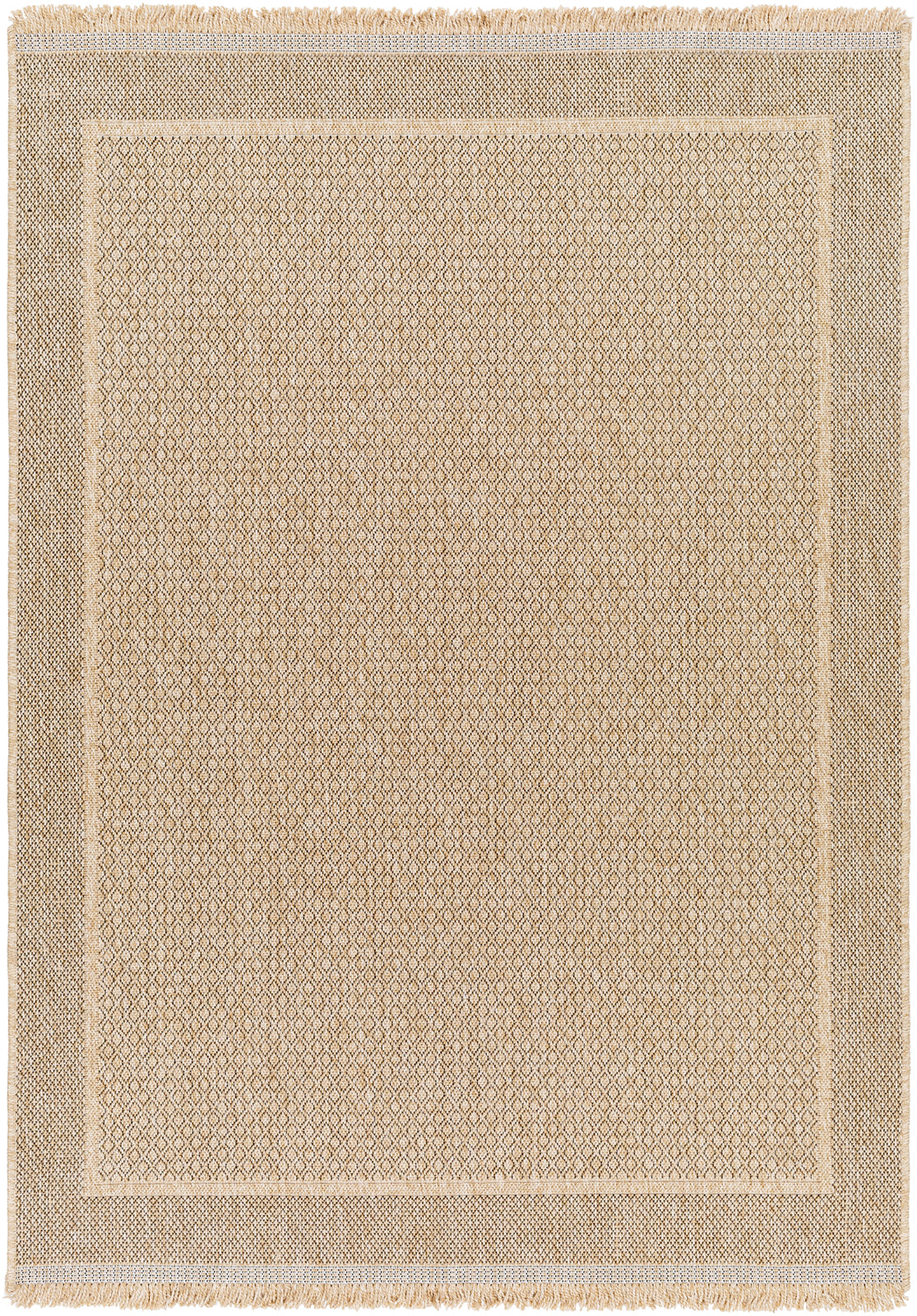 SABRENA Tapis Extérieur Aspect Jute - Tapis Bohème Extérieur et Intérieur, Terrasse, Balcon, Véranda, Salon, Cuisine - Beige, Noir