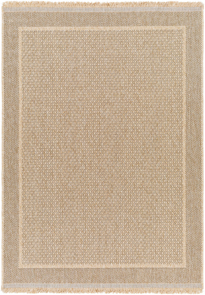 SABRENA Tapis Extérieur Aspect Jute - Tapis Bohème Extérieur et Intérieur, Terrasse, Balcon, Véranda, Salon, Cuisine - Beige, Noir