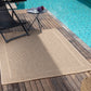 JEANNETTA Tapis Extérieur Aspect Jute - Tapis Bohème Extérieur et Intérieur, Terrasse, Balcon, Véranda, Salon, Cuisine - Beige, Noir