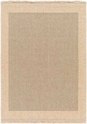 JESSICA Tapis Extérieur Aspect Jute - Tapis Bohème Extérieur et Intérieur, Terrasse, Balcon, Véranda, Salon, Cuisine - Beige, Noir