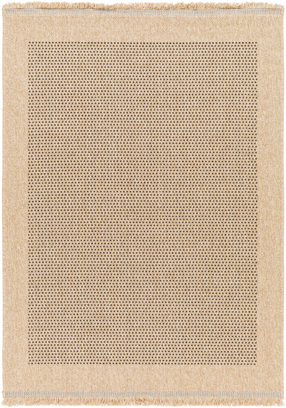 JESSICA Tapis Extérieur Aspect Jute - Tapis Bohème Extérieur et Intérieur, Terrasse, Balcon, Véranda, Salon, Cuisine - Beige, Noir