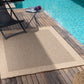 JESSICA Outdoor Jute-Look Teppich I In & Outdoor Boho Wetterfest Teppich für den Balkon, Terrasse, Garten, Küche I Beige, Schwarz