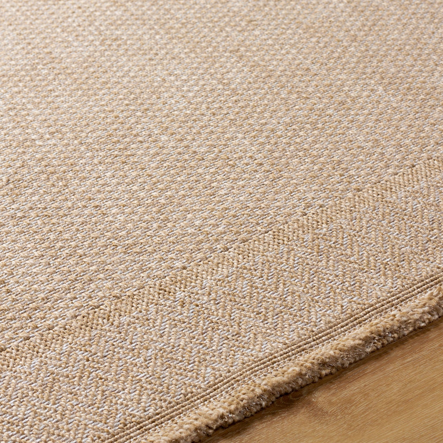 DONTAVIUS Outdoor Jute-Look Teppich I In & Outdoor Boho Wetterfest Teppich für den Balkon, Terrasse, Garten, Küche, Plegeleicht I Beige