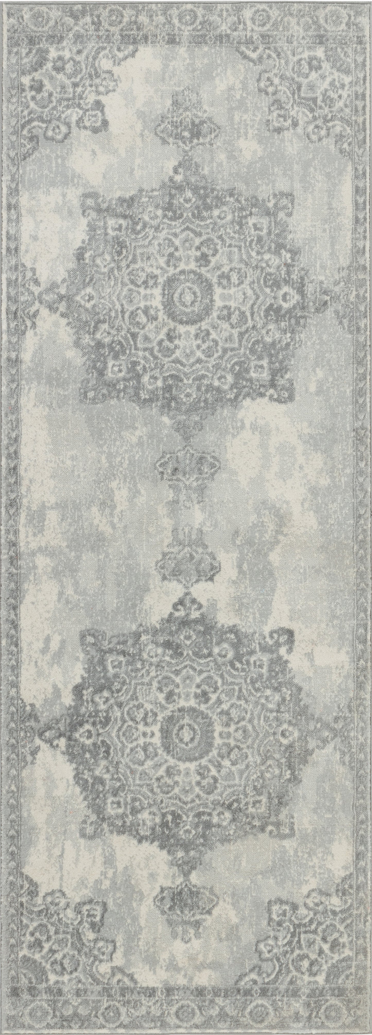 STAVEREN Tapis Vintage - Tapis Persan, Salon, Chambre - Tapis Traditionnel Oriental, Poils Courts, Doux, Entretien Facile - Gris, Ivoire