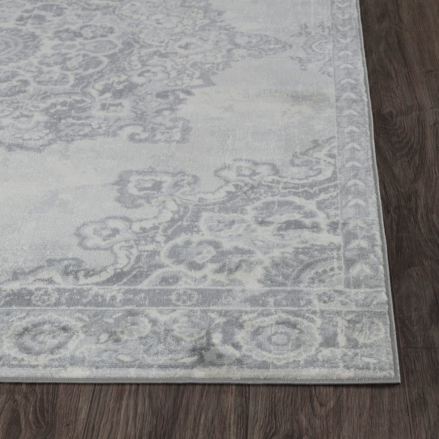 STAVEREN Tapis Vintage - Tapis Persan, Salon, Chambre - Tapis Traditionnel Oriental, Poils Courts, Doux, Entretien Facile - Gris, Ivoire