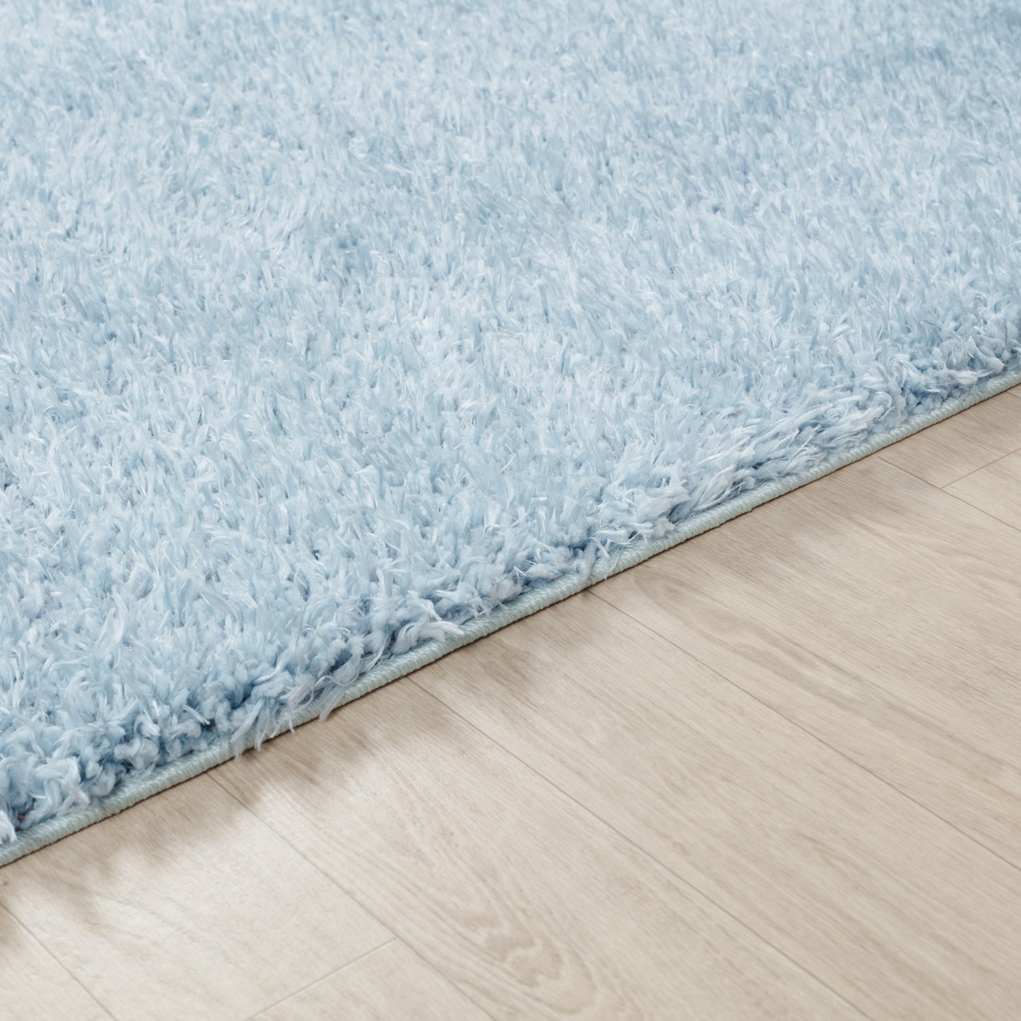 CHARON Tapis Shaggy - Tapis Moderne, Salon, Chambre - Tapis Uni à Poils Longs, Épais, Doux, Durable, Moelleux, Entretien Facile - Aqua