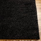 CHARON Tapis Shaggy - Tapis Moderne, Salon, Chambre - Tapis Uni à Poils Longs, Épais, Doux, Durable, Moelleux, Entretien Facile - Noir