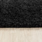 CHARON Tapis Shaggy - Tapis Moderne, Salon, Chambre - Tapis Uni à Poils Longs, Épais, Doux, Durable, Moelleux, Entretien Facile - Noir