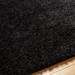 CHARON Tapis Shaggy - Tapis Moderne, Salon, Chambre - Tapis Uni à Poils Longs, Épais, Doux, Durable, Moelleux, Entretien Facile - Noir