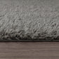 CHARON Tapis Shaggy - Tapis Moderne, Salon, Chambre - Tapis Uni à Poils Longs, Épais, Doux, Moelleux, Entretien Facile - Gris Foncé