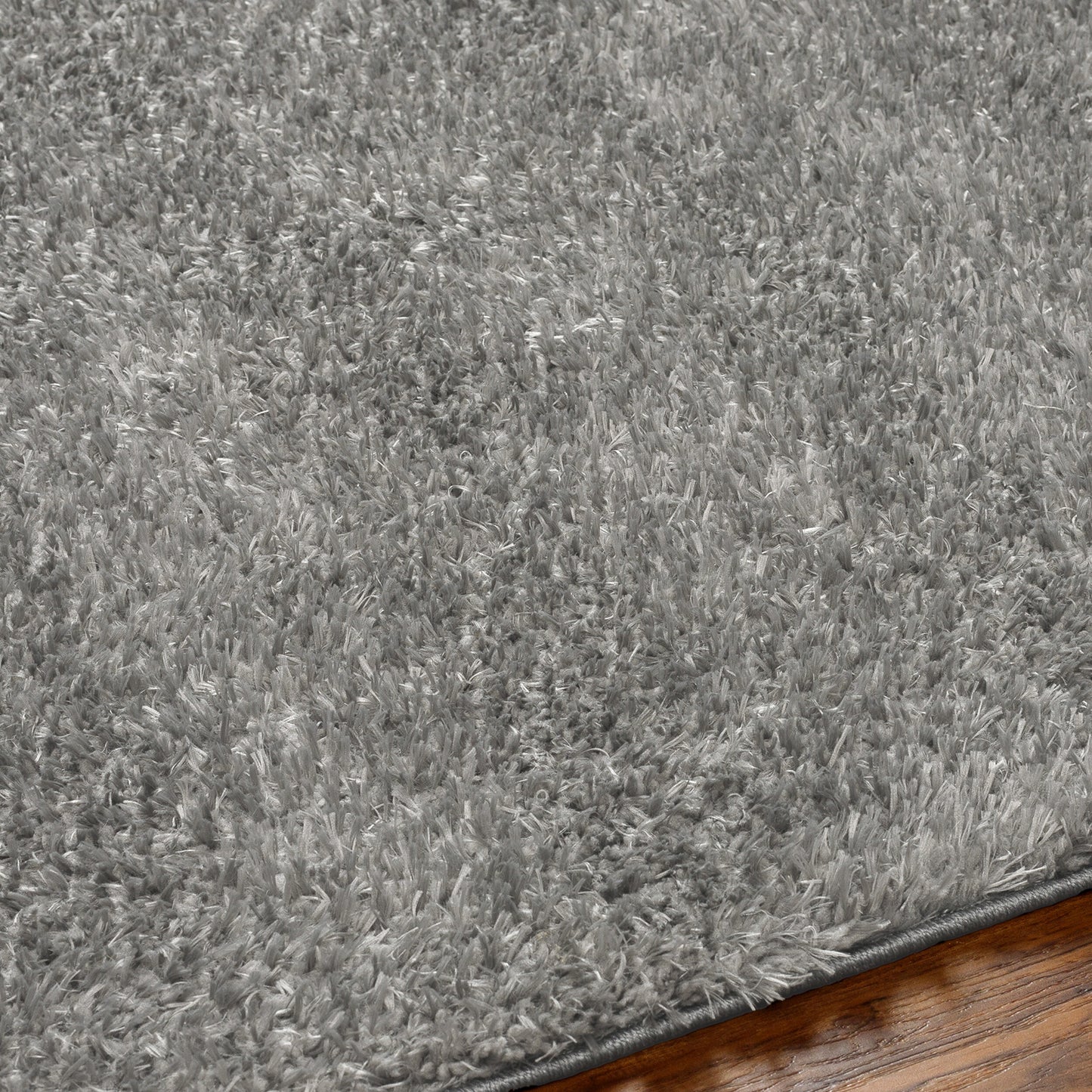 CHARON Tapis Shaggy - Tapis Moderne, Salon, Chambre - Tapis Uni à Poils Longs, Épais, Doux, Moelleux, Entretien Facile - Gris Foncé