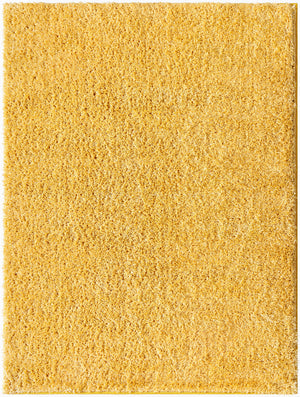 CHARON Tapis Shaggy - Tapis Moderne, Salon, Chambre - Tapis Uni à Poils Longs, Épais, Doux, Durable, Moelleux, Entretien Facile - Jaune