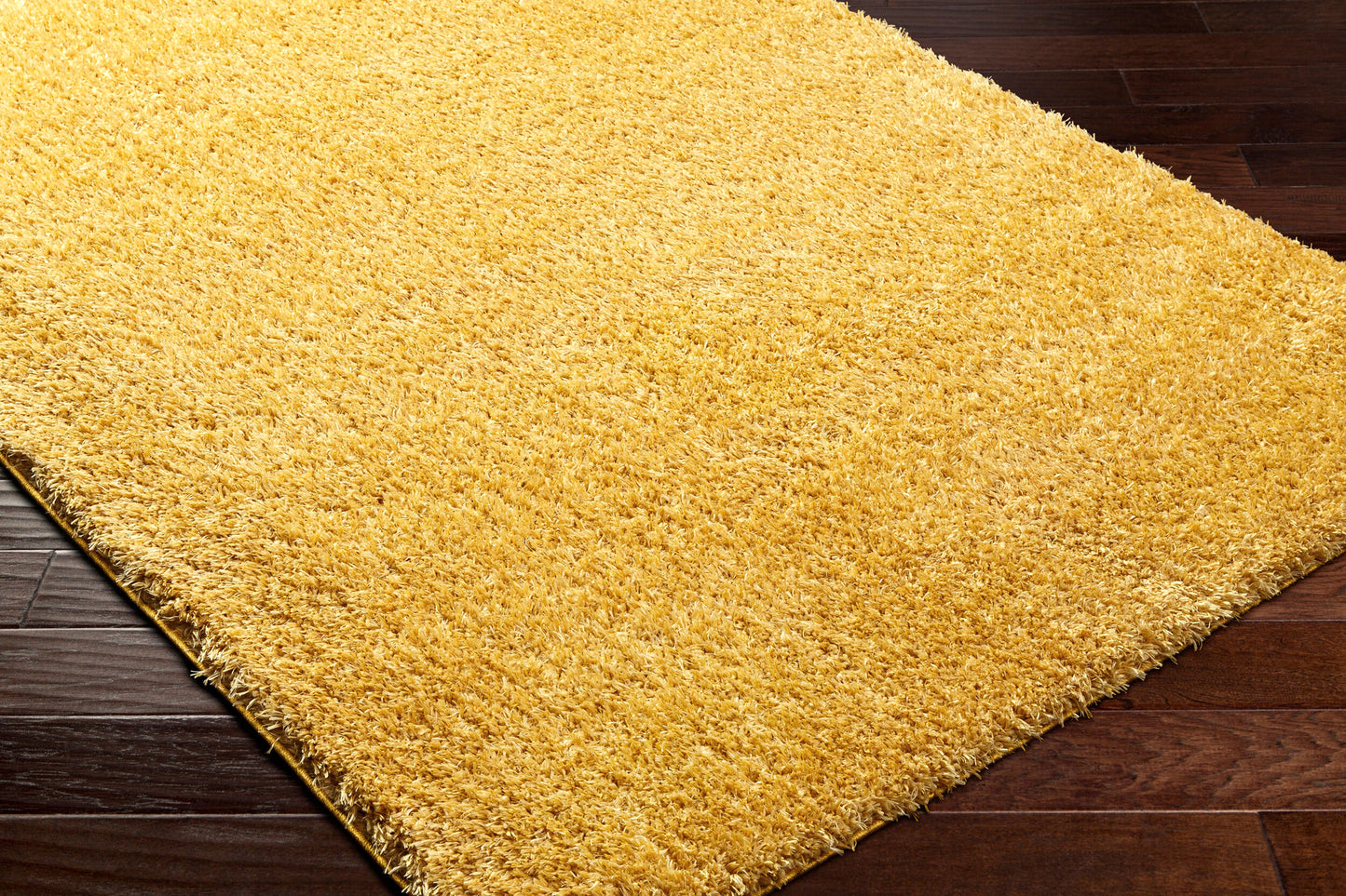 CHARON Tapis Shaggy - Tapis Moderne, Salon, Chambre - Tapis Uni à Poils Longs, Épais, Doux, Durable, Moelleux, Entretien Facile - Jaune