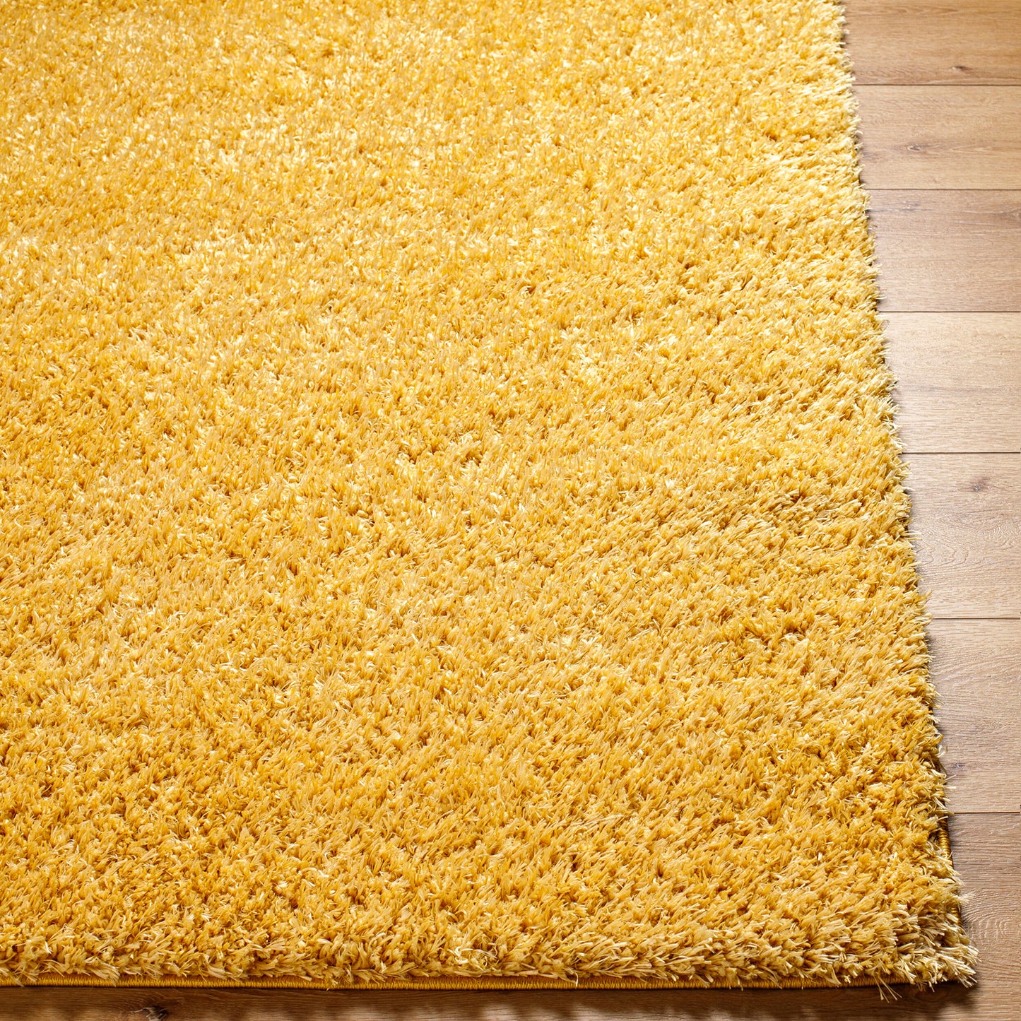 CHARON Tapis Shaggy - Tapis Moderne, Salon, Chambre - Tapis Uni à Poils Longs, Épais, Doux, Durable, Moelleux, Entretien Facile - Jaune