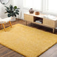 CHARON Tapis Shaggy - Tapis Moderne, Salon, Chambre - Tapis Uni à Poils Longs, Épais, Doux, Durable, Moelleux, Entretien Facile - Jaune