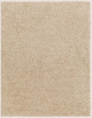 CHARON Tapis Shaggy - Tapis Moderne, Salon, Chambre - Tapis Uni à Poils Longs, Épais, Doux, Durable, Moelleux, Entretien Facile - Beige