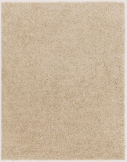 CHARON Tapis Shaggy - Tapis Moderne, Salon, Chambre - Tapis Uni à Poils Longs, Épais, Doux, Durable, Moelleux, Entretien Facile - Beige