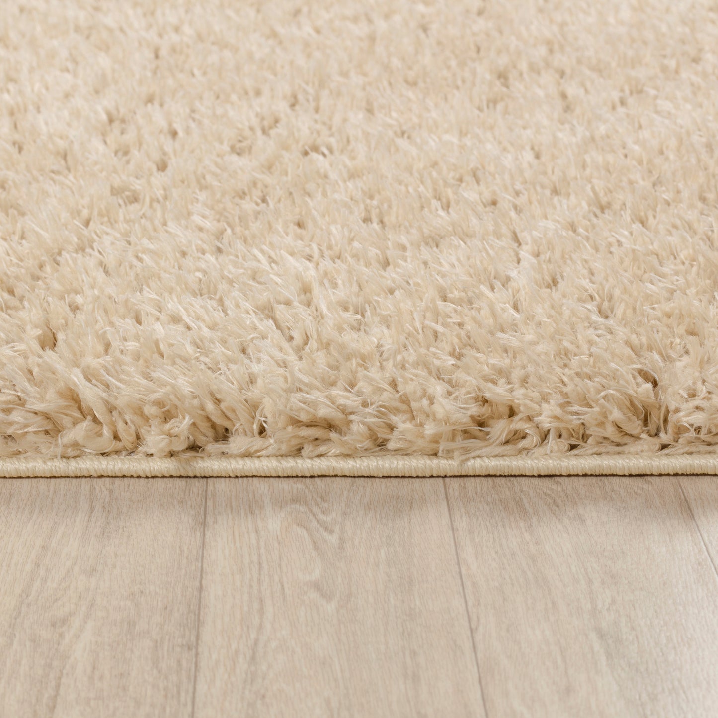 CHARON Tapis Shaggy - Tapis Moderne, Salon, Chambre - Tapis Uni à Poils Longs, Épais, Doux, Durable, Moelleux, Entretien Facile - Beige