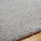 CHARON Tapis Shaggy - Tapis Moderne, Salon, Chambre - Tapis Uni à Poils Longs, Épais, Doux, Moelleux, Entretien Facile - Gris Clair