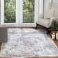 DOVID Tapis Vintage - Tapis Persan, Salon, Chambre - Tapis Traditionnel Oriental, Poils Courts, Doux, Entretien Facile - Blanc, Gris