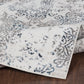 SHANTELL Tapis Vintage - Tapis Persan, Salon, Chambre - Tapis Traditionnel Oriental, Poils Courts, Doux, Entretien Facile - Blanc, Bleu