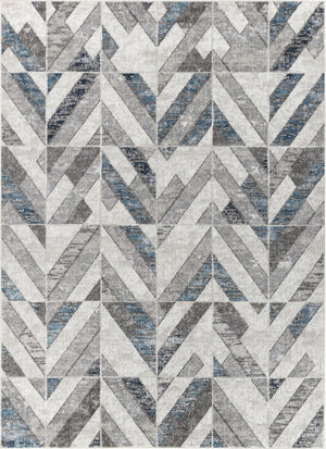 MARQUIE Tapis Scandinave - Tapis Moderne, Salon, Chambre - Tapis Contemporain, Poils Courts, Doux, Entretien Facile - Bleu, Gris