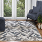 MARQUIE Tapis Scandinave - Tapis Moderne, Salon, Chambre - Tapis Contemporain, Poils Courts, Doux, Entretien Facile - Bleu, Gris