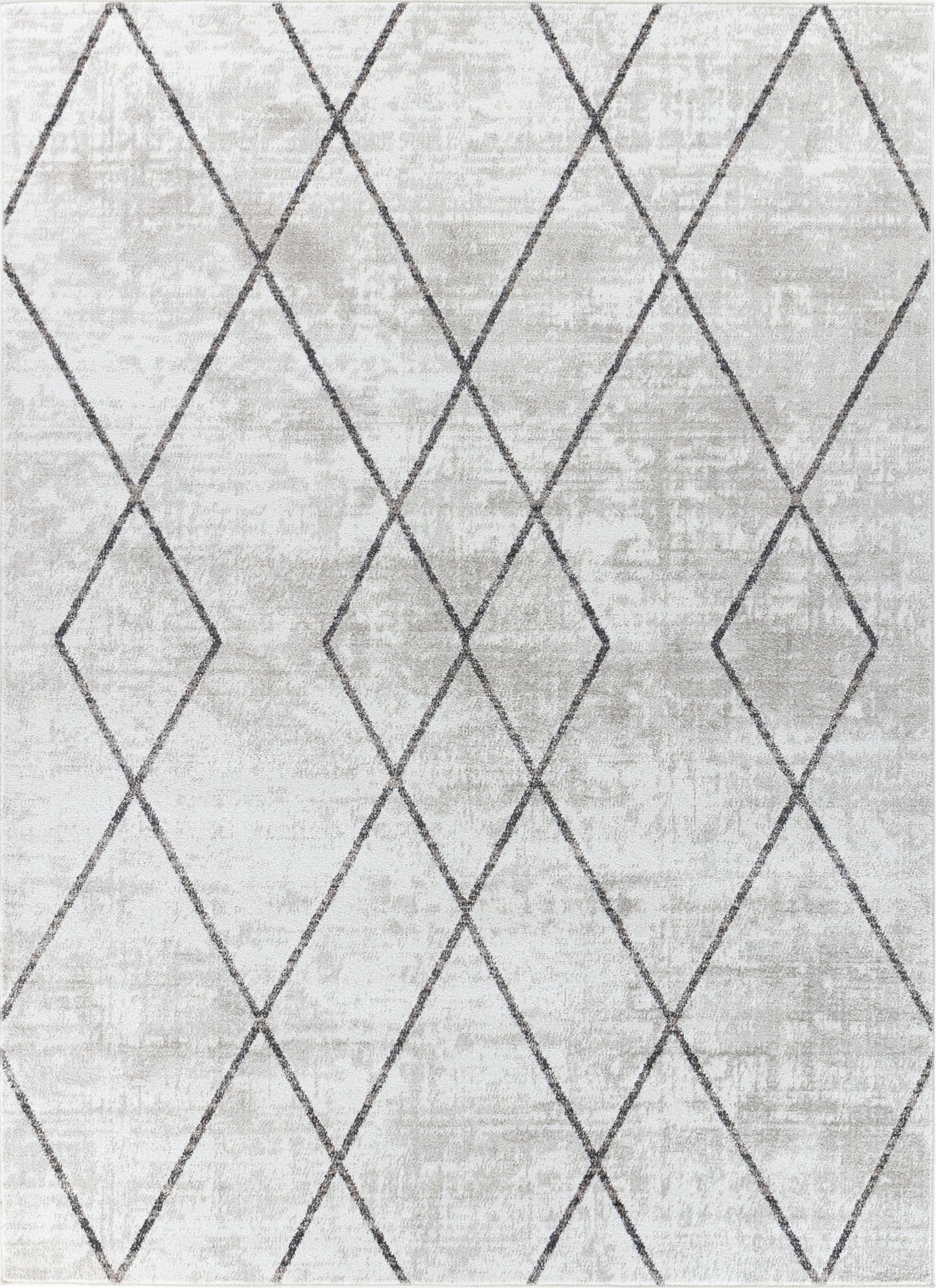 DINAH Tapis Scandinave - Tapis Moderne, Salon, Chambre - Tapis Contemporain, Poils Courts, Doux, Entretien Facile - Blanc, Gris