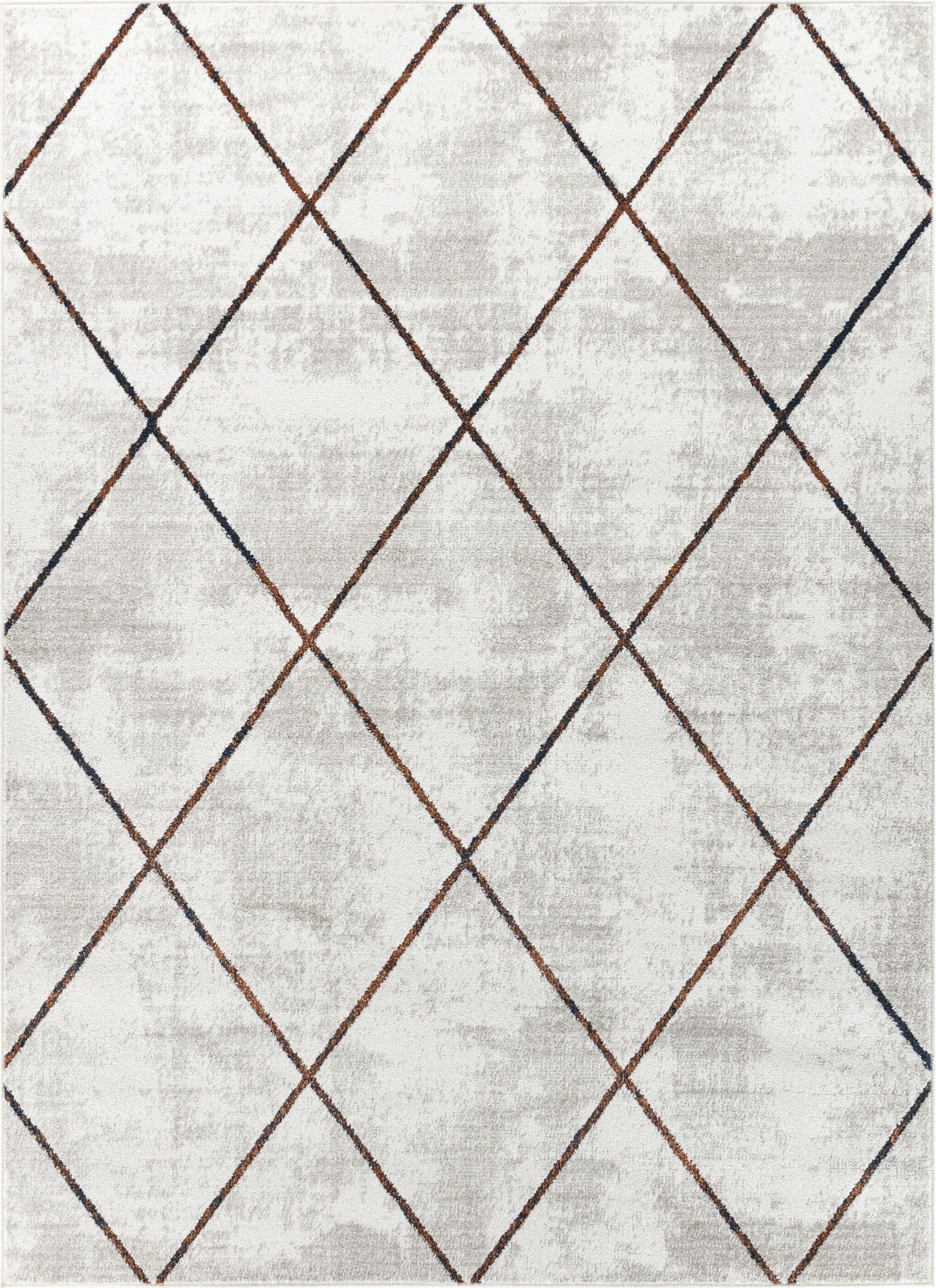 TIONA Tapis Scandinave - Tapis Moderne, Salon, Chambre - Tapis Contemporain, Poils Courts, Doux, Entretien Facile - Gris, Orange