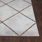 TIONA Tapis Scandinave - Tapis Moderne, Salon, Chambre - Tapis Contemporain, Poils Courts, Doux, Entretien Facile - Gris, Orange