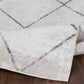 TIONA Tapis Scandinave - Tapis Moderne, Salon, Chambre - Tapis Contemporain, Poils Courts, Doux, Entretien Facile - Blanc, Gris