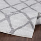 SHARISSE Tapis Scandinave - Tapis Moderne, Salon, Chambre - Tapis Contemporain, Poils Courts, Doux, Entretien Facile - Blanc, Gris