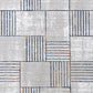 SHARISSE Tapis Scandinave - Tapis Moderne, Salon, Chambre - Tapis Contemporain, Poils Courts, Doux, Entretien Facile - Bleu, Orange