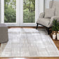 PEGAH Tapis Scandinave - Tapis Moderne, Salon, Chambre - Tapis Contemporain, Poils Courts, Doux, Entretien Facile - Blanc, Gris