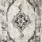 NEEDE Tapis Vintage - Tapis Persan, Salon, Chambre, Salle à Manger - Tapis Traditionnel Oriental, Poils Courts, Doux - Blanc, Gris, Noir