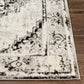 NEEDE Tapis Vintage - Tapis Persan, Salon, Chambre, Salle à Manger - Tapis Traditionnel Oriental, Poils Courts, Doux - Blanc, Gris, Noir